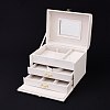 PU Leather Jewelry Organizer Box CON-P012-04A-5