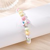 Glass & Synthetic Turquoise Beaded Bracelets BJEW-JB13889-02-5