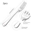 Globleland 1 Set 2Pcs 304 Stainless Steel Fork AJEW-GL0001-19-066-2