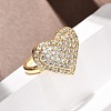 Brass Micro Pave Cubic Zirconia Cuff Open Rings RJEW-F204-07B-G01-4