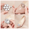 ARRICRAFT 4Pcs 2 Style Flower Glass Rhinestone Shoe Decoration AJEW-AR0001-79A-4