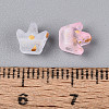 Frosted Transparent Acrylic Beads FACR-T009-01I-4