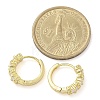 Brass Micro Pave Clear Cubic Zirconia Hoop Earrings EJEW-C122-02G-5