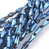 Electroplate Transparent Glass Beads Strands EGLA-L015-FR-A03-1