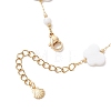 Summer Beach Natural White Shell Link Chain Anklets AJEW-AN00771-03-4