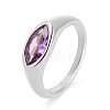 304 Stainless Steel & Cubic Zirconia Finger Rings WG2DB43-01-1