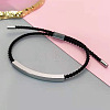 304 Stainless Steel & Braided Cotton Cord Slider Bracelets FS-WG628A0-02-1