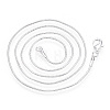 Brass Round Snake Chain Necklace with Lobster Claw Clasps MAK-ZX002-01C-S-3