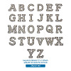 Alphabet Resin Rhinestone Patches DIY-TAC0005-45B-17