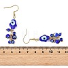 Evil Eye Handmade Lampwork Dangle Earrings EJEW-JE07416-6