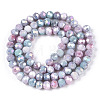 Faceted Electroplated Glass Beads Strands X-GLAA-C023-02-A06-2