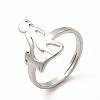 304 Stainless Steel Mother and Daughter Adjustable Ring for Mother's Day RJEW-B027-09P-1