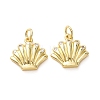 Brass Micro Pave Clear Cubic Zirconia Charms CU-E003-18G-02-1