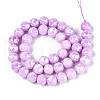 Anti-Tarnish Electroplate Glass Beads Strands GLAA-N010-10mm-07-4