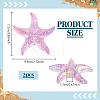 Dyed Natural Quartz Crystal Starfish Display Decorations Figurine Home Decoration DJEW-WH0039-181A-2