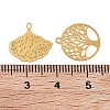 Stainless Steel Etched Metal Embellishments Pendants STAS-XCP0001-80-3
