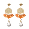 Brass Glass Seed Bead Chandelier Earrings EJEW-MZ00762-4