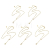 Adjustable Brass Cable Chain & Paperclip Chain Lariat Necklaces NJEW-JN06150-2