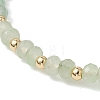 Dyed Natural Malaysia Jade & Brass Beaded Bangles for Women BJEW-JB13343-01-4