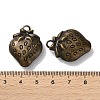 Rack Plating Iron Locket Pendants KK-F090-05AB-4