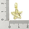 Rack Plating Brass Micro Pave Clear Cubic Zirconia Pendants KK-Z043-01G-3