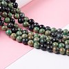 Natural Green Line Jaspe Beads Strands G-K317-A15-2