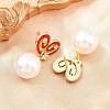 Valentine's Day Brass Clear Cubic Zirconia Dangle Stud Earrings EJEW-Z164-07G-3