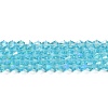 Transparent Electroplate Glass Beads Strands LS-GLAA-F029-4mm-D20-1