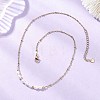 Natural Pearl Rice Beaded Pendant 304 Stainless Steel Satellite Chain Necklaces for Women NJEW-JN05782-1