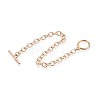 201 Stainless Steel Cable Chain Bracelets for Men Women BJEW-N036-01G-2