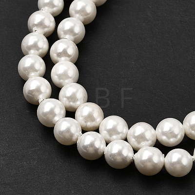 Electroplated Shell Pearl Beads Strands BSHE-K017-5mm-1