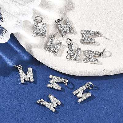 SHEGRACE Brass Micro Pave Clear Cubic Zirconia Pendants XGRQ29805-394P-M-1