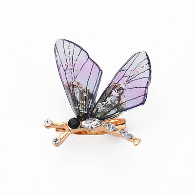 Bling Butterfly Resin Brooch JEWB-N007-020-FF-1