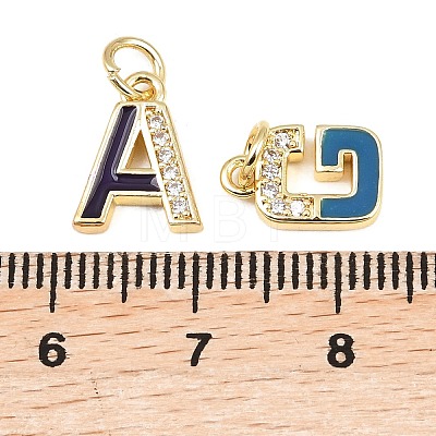Brass Micro Pave Cubic Zirconia Charms KK-C250-01A-1