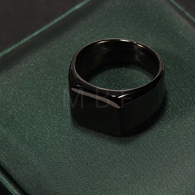 Square Titanium Steel Finger Rings WGB1DFB-27-1