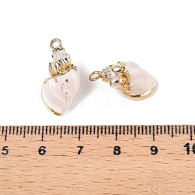 Natural Sea Shell Pendants SSHEL-N038-42-1