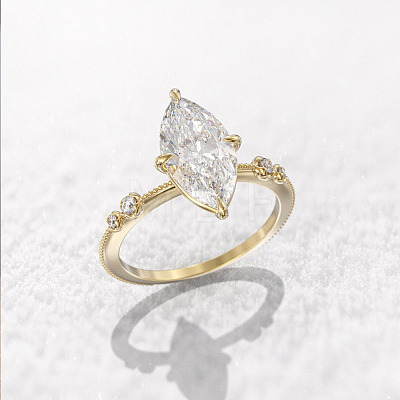 Brass Pave Cubic Zirconia Finger Rings FS-WG1A7FF-07-1