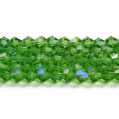 Transparent Electroplate Glass Beads Strands EGLA-A039-T2mm-L03-1