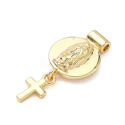 Religion Brass Pendants KK-H539-18G-01-1