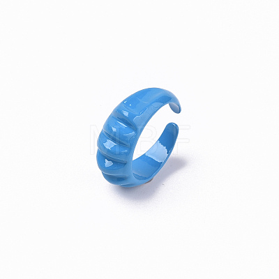 Spray Painted Alloy Cuff Rings RJEW-T011-33D-RS-1