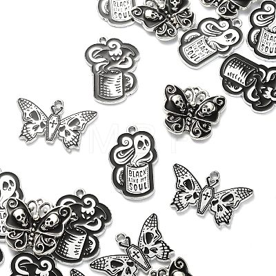 20Pcs 4 Styles Alloy Enamel Pendants ENAM-CJ0004-59-1