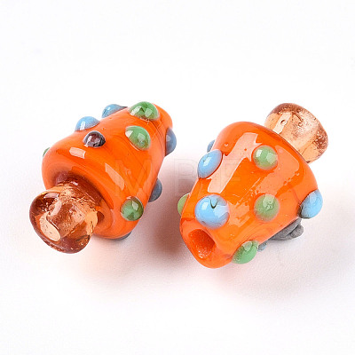 Handmade Lampwork Bumpy Beads X1-LAMP-T022-02A-09-1