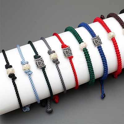 DICOSMETIC 10Pcs Tibetan Style Alloy Dreadlocks Braiding Beads OHAR-DC0001-06B-1