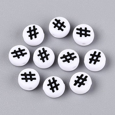 Opaque Acrylic Beads SACR-Q001-10B-1