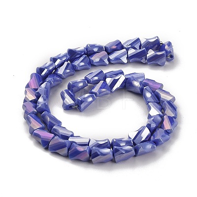 Electroplated Glass Beads Strands GLAA-G092-A-06-1