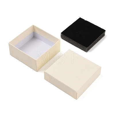 Cardboard Paper Jewelry Storage Boxes with Sponge CON-P023-01B-02-1