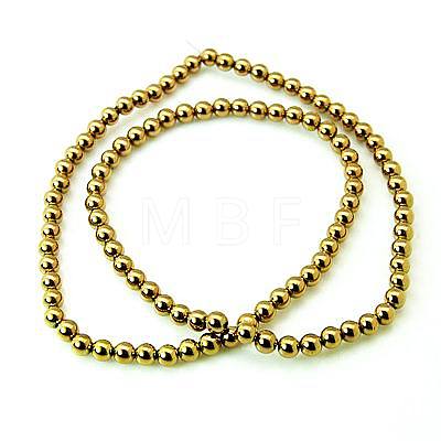 Non-magnetic Synthetic Hematite Beads Strands X-G-G091-8mm-1-1