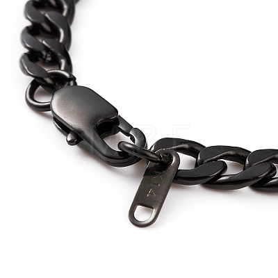 Men's 304 Stainless Steel Cuban Link Chain Bracelets X-BJEW-JB05917-02-1