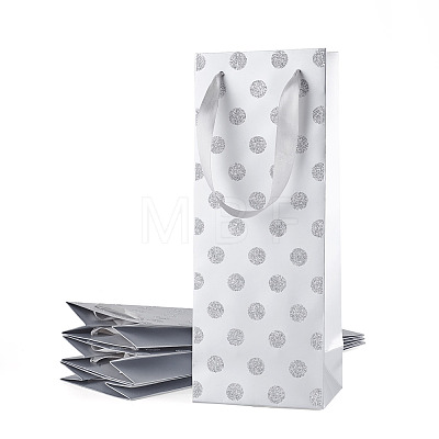 Paper Wave Point Glitter Powder Carry Storage Tote Bags ABAG-TAC0035-15B-1