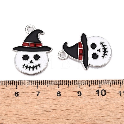 Halloween Theme Alloy Enamel Pendants ENAM-T020-08C-1